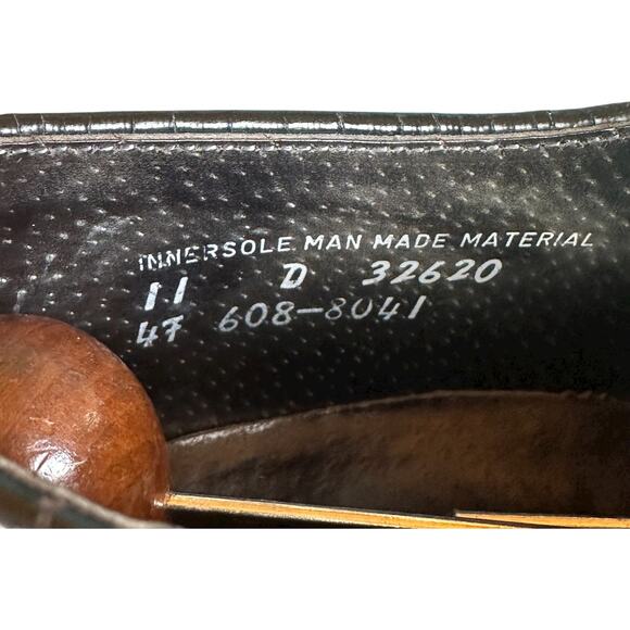 VTG Florsheim Imperial Kenmoor Longwing Brogue Oxfords Mens SZ 11D Burgundy USA - Picture 9 of 10